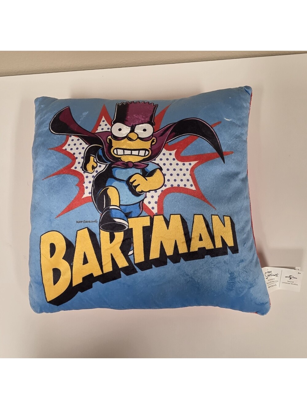 Universal Studios The Simpsons Bart Simpson Bartman Throw Pillow